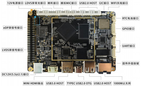 Rockchip RK3568 Android11 PCB Motherboard with Quad Core Cortex-A55 1.8GHZ CPU