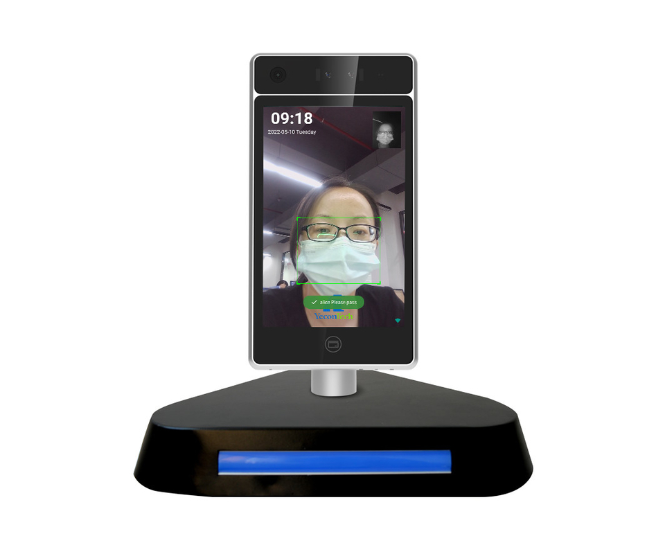 Desk Top Facial Recognition Access Control Time Attendance Android 11 IP67